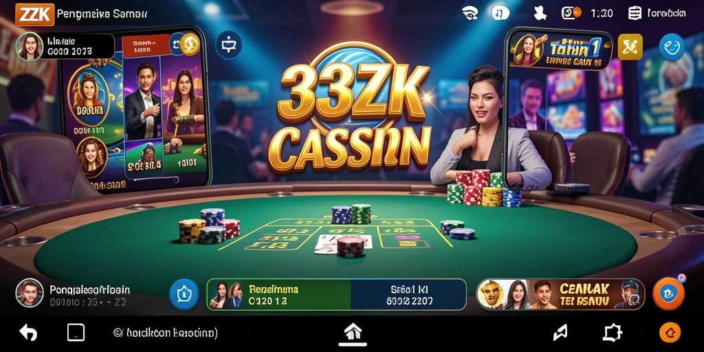 Tampak gameplay Live Casino yang menarik dan interaktif di 33ZK.