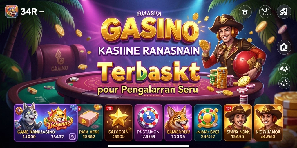Tampilan permainan kasino yang menarik di 34R.