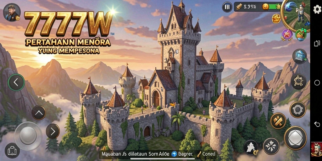 Gameplay menarik dari 7777W dalam pertahanan menara.