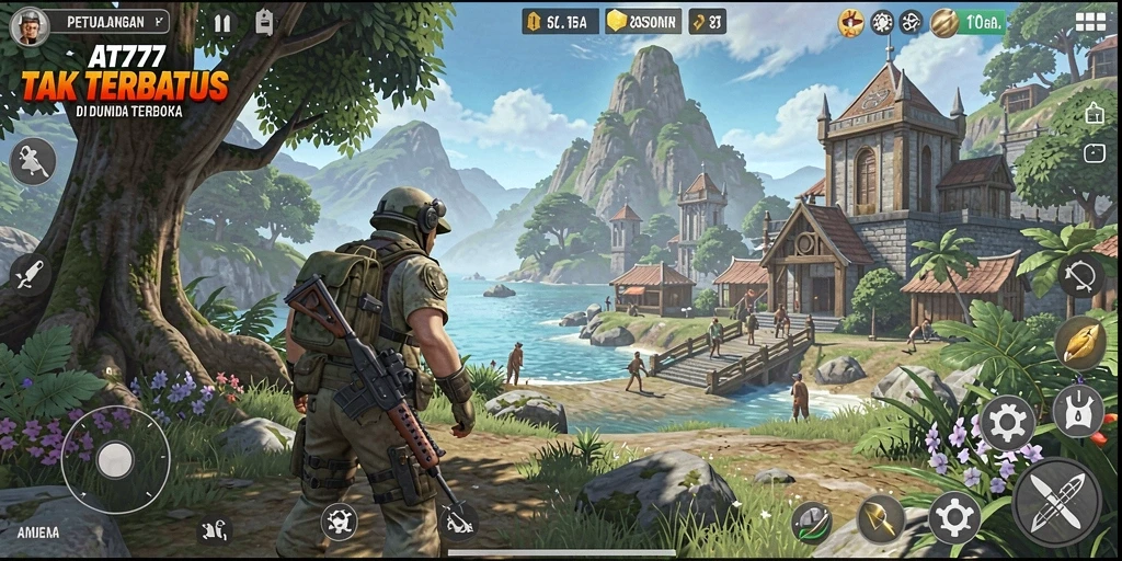 Tampilan gameplay Open World di AT777 yang menakjubkan.