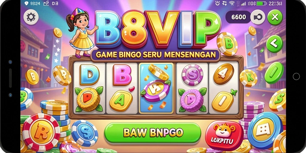 Screenshot B8VIP menampilkan gameplay Bingo yang seru dan interaktif.