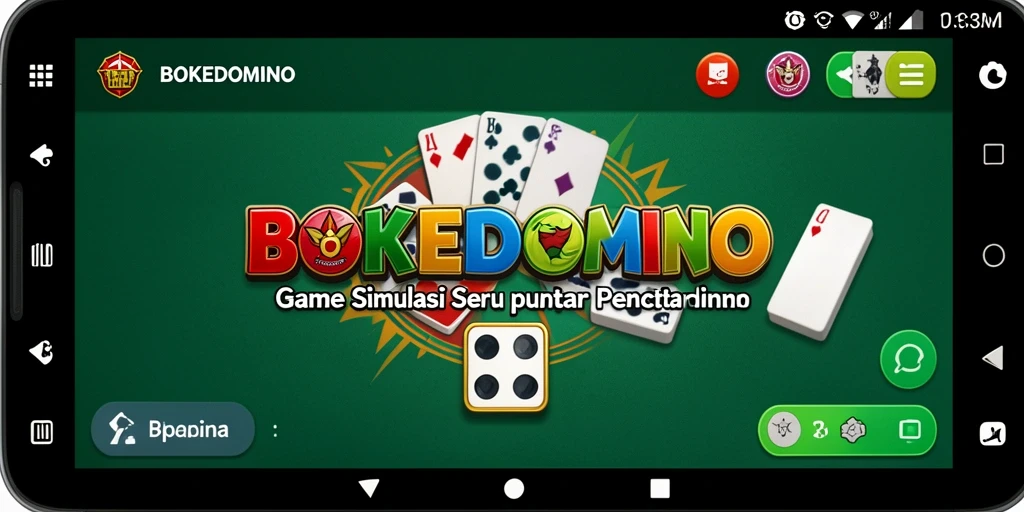 Tangkapan layar utama BOKEDOMINO yang menampilkan gameplay mendebarkan.