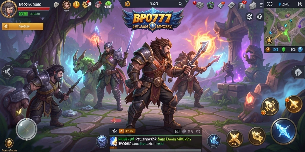 Tampilan gameplay yang mengasyikkan di BPO777 dengan dunia MMORPG yang menakjubkan.