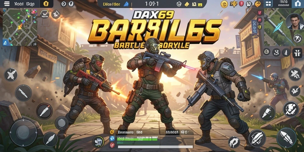 Gameplay DAX69 menegangkan dengan aksi pertarungan yang seru.