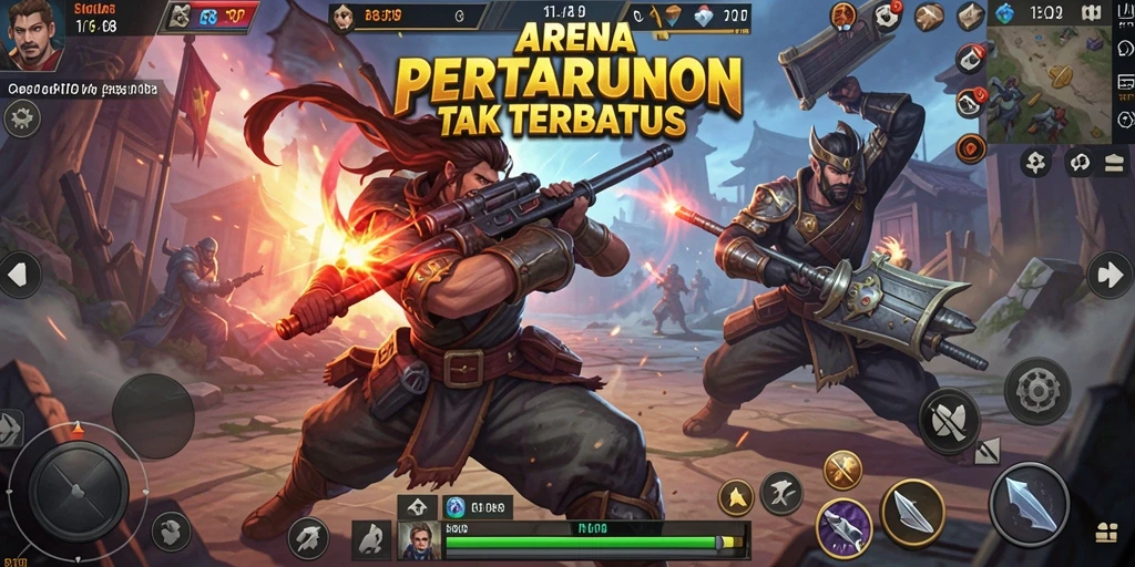 Gameplay seru FO8 dengan karakter unik di arena MOBA.
