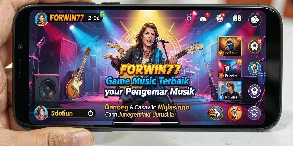 Screenshot gameplay <strong>FORWIN77</strong> yang menunjukkan keseruan bermain musik.