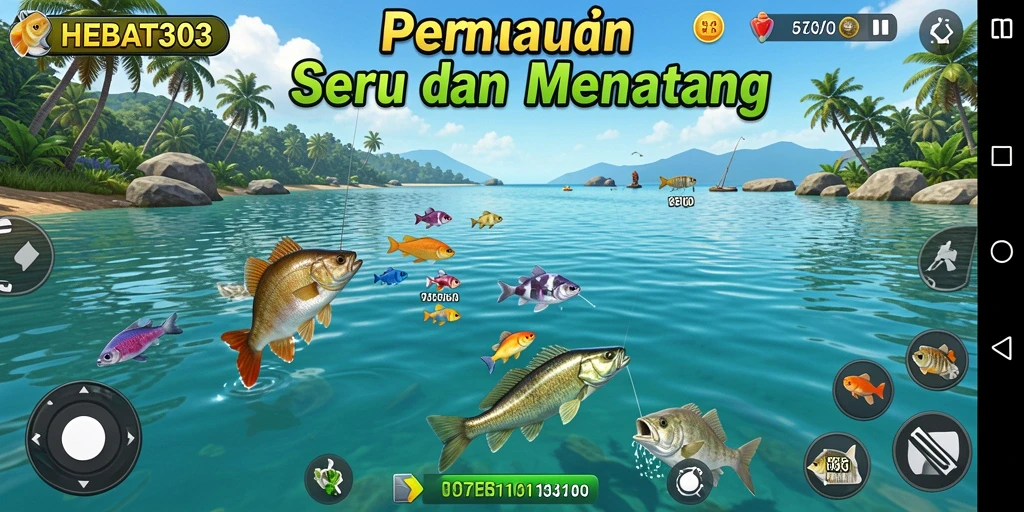 Gameplay visual HEBAT303 yang menarik saat menangkap ikan.