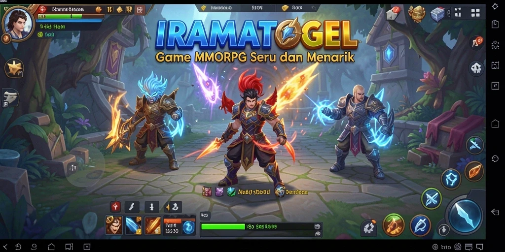 Tampilan gameplay seru di IRAMATOGEL dengan pertempuran yang mendebarkan.