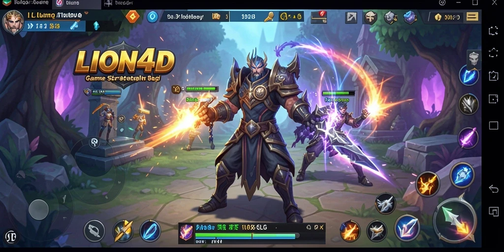 Tampilan gameplay menegangkan dalam LION4D, penuh strategi dan aksi.