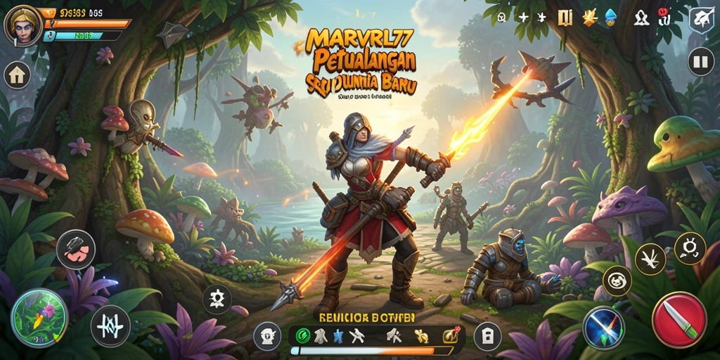 Tangkapan layar gameplay MARVRL77 dengan suasana petualangan yang menarik.