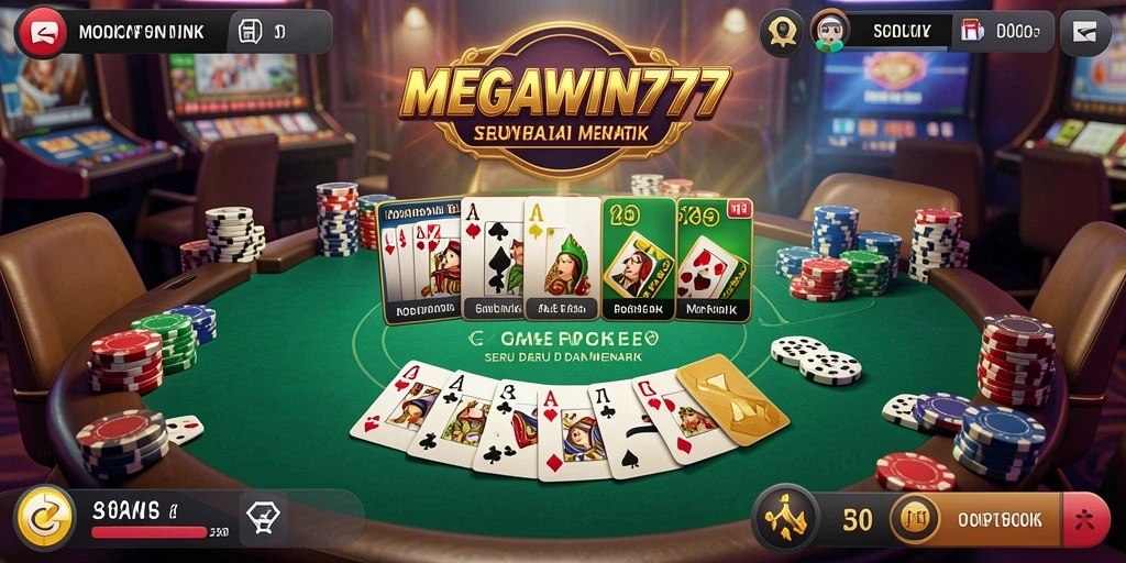 Tampilan gameplay Poker MEGAWIN777 yang menarik dan interaktif.