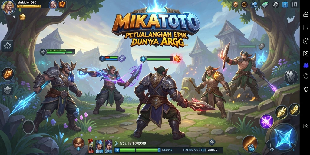 Screenshot gameplay MIKATOTO yang menampilkan aksi pertarungan epik.
