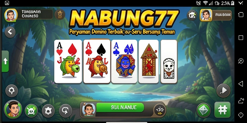 Screenshot utama NABUNG77 menampilkan gameplay seru dalam permainan Domino.