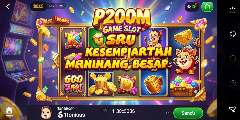 Screenshot utama P200M menunjukkan gameplay slot yang menarik.