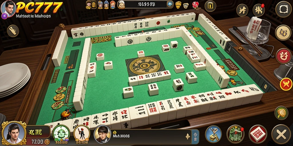 Screenshot PC777 yang menampilkan gameplay Mahjong yang menarik.