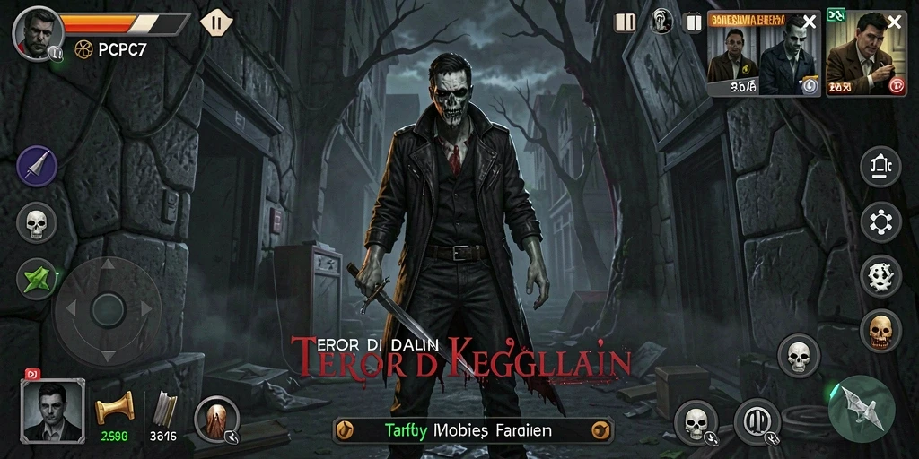 Screenshot gameplay PCPC7 menampilkan suasana Horror yang mencekam dan menegangkan.