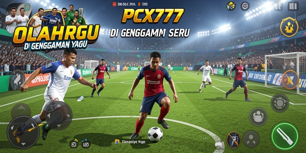 Tampilan gameplay seru dari PCX777 yang menampilkan aksi olahraga.