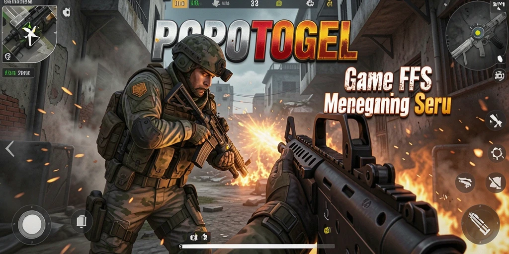 Screenshot gameplay intens di POPOTOGEL dengan aksi menembak yang seru.