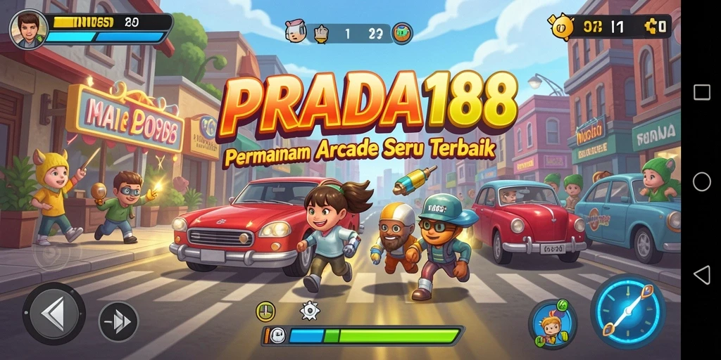 Screenshot gameplay PRADA188 menampilkan aksi seru dalam level arcade.