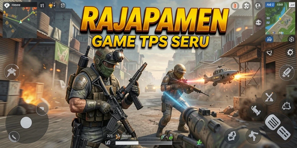 Tangkapan layar gameplay RAJAPAMEN menampilkan aksi seru di medan pertempuran.