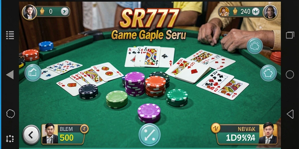 Tampilan gameplay Gaple yang menarik dan interaktif di SR777.