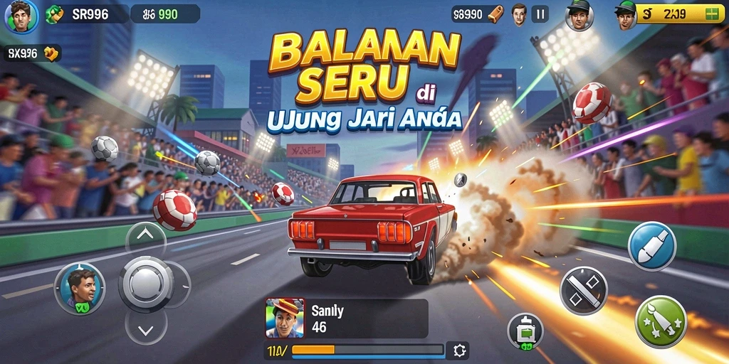 Gameplay seru SR996 dengan balapan yang mendebarkan.