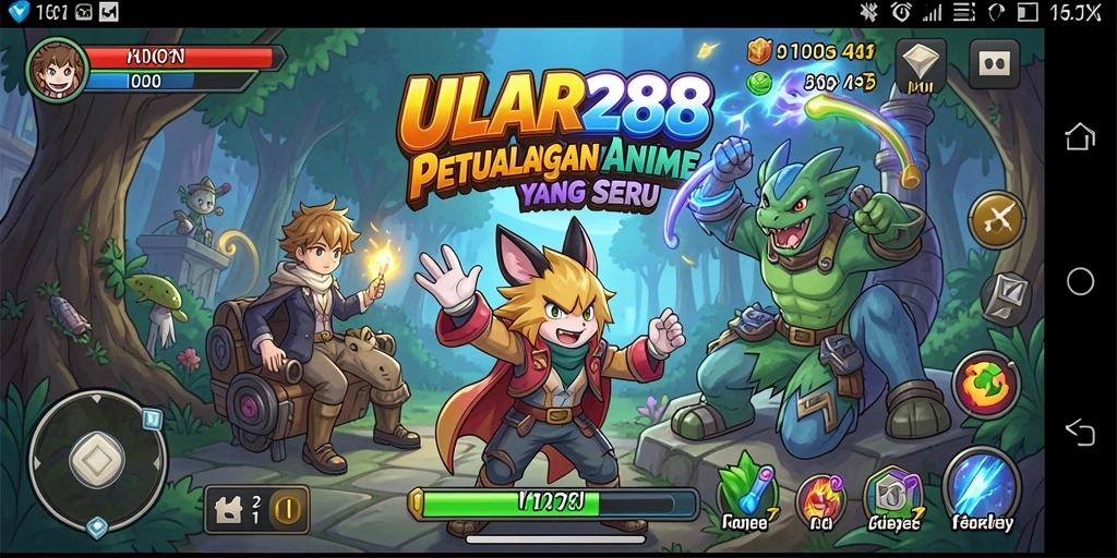 Tangkapan layar gameplay ULAR288 yang menampilkan aksi seru karakter Anime.