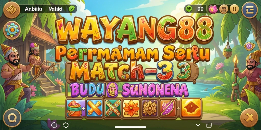 Gameplay seru WAYANG88 dengan elemen Match-3 yang unik.