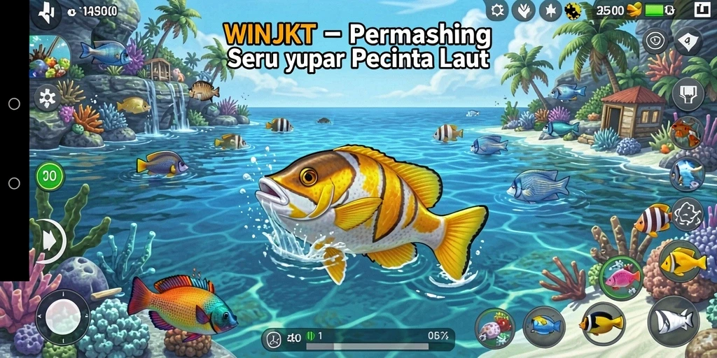 Tangkapan ikan besar dalam gameplay WINJKT yang menegangkan.