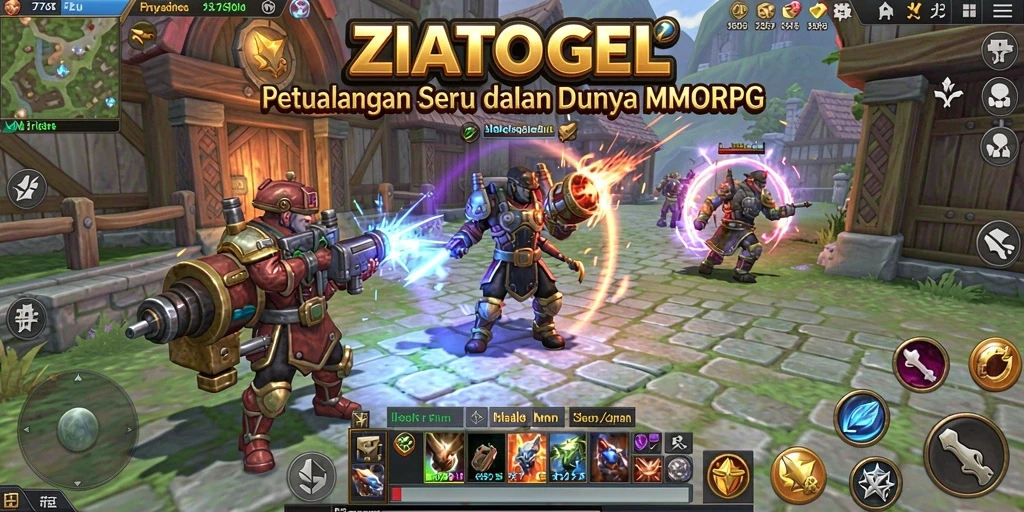 Tangkapan layar menunjukkan pemain beraksi dalam pertempuran epik di ZIATOGEL.