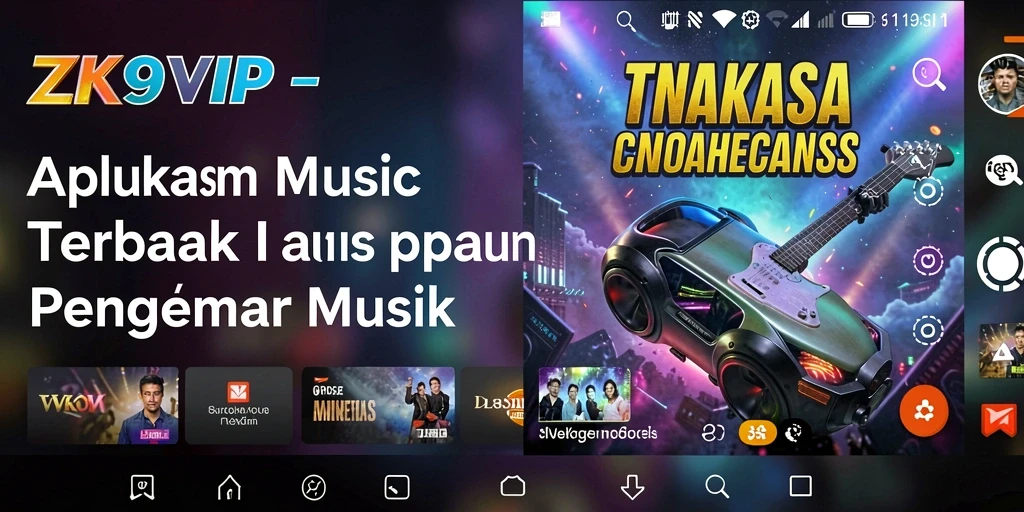 Tangkapan layar ZK9VIP menunjukkan antarmuka aplikasi musik yang menarik.